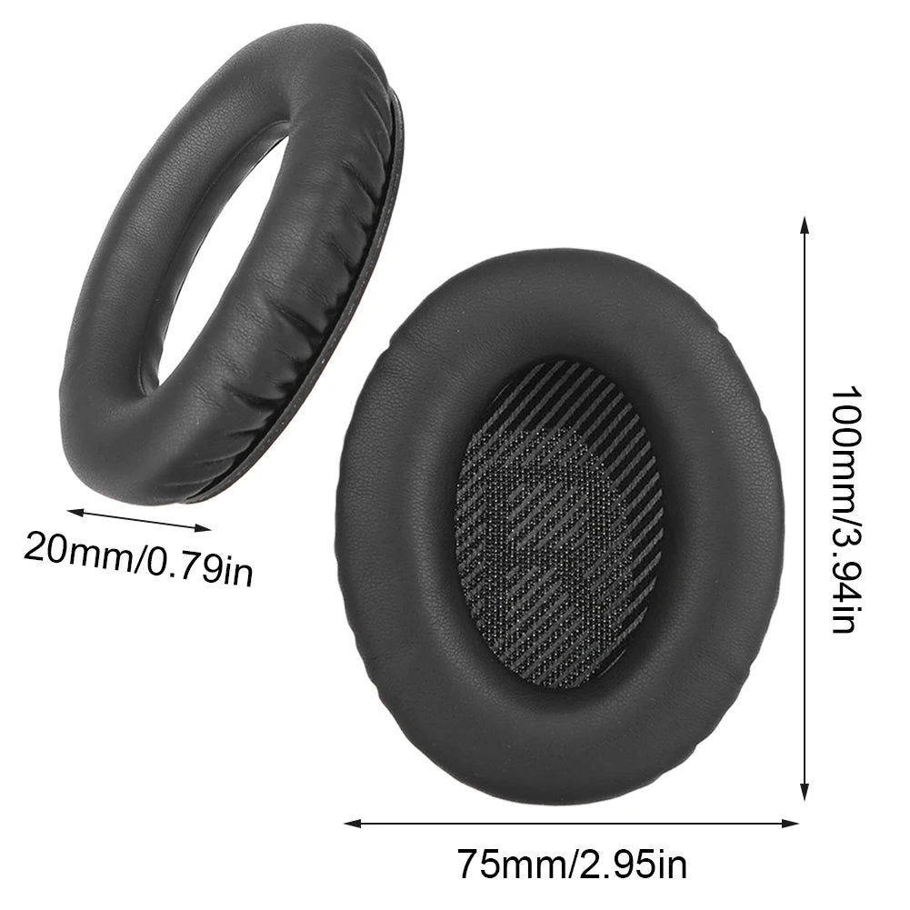 Replacement Ear Pads Soft Protein Leather Headphones Ear Cushions Memory Foam for Bose QuietComfort QC25 QC15 QC35