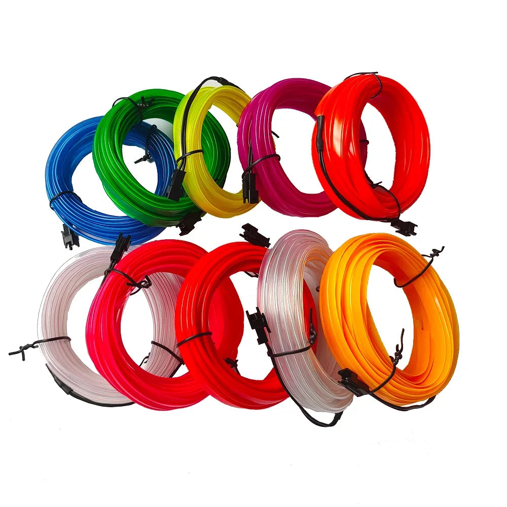 LED Neon Strip – Flexible Car Interior Ambient Lighting (1M/3M/5M)
