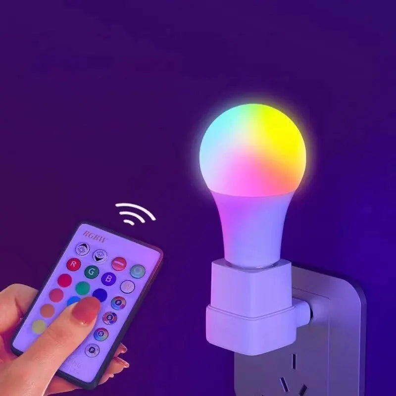 16-Color RGB LED Bulb - Dimmable Smart Lamp with Remote Control