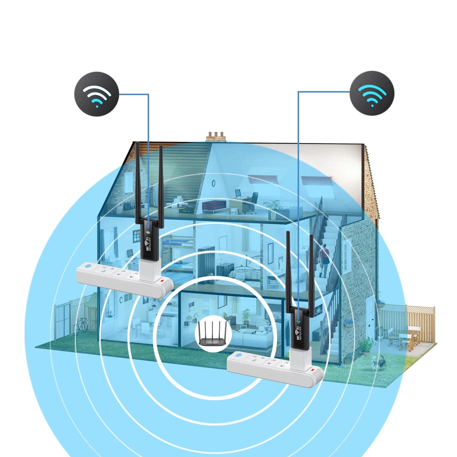 WiFiBoost Pro – 2.4G 300Mbps Wireless Repeater & Signal Extender