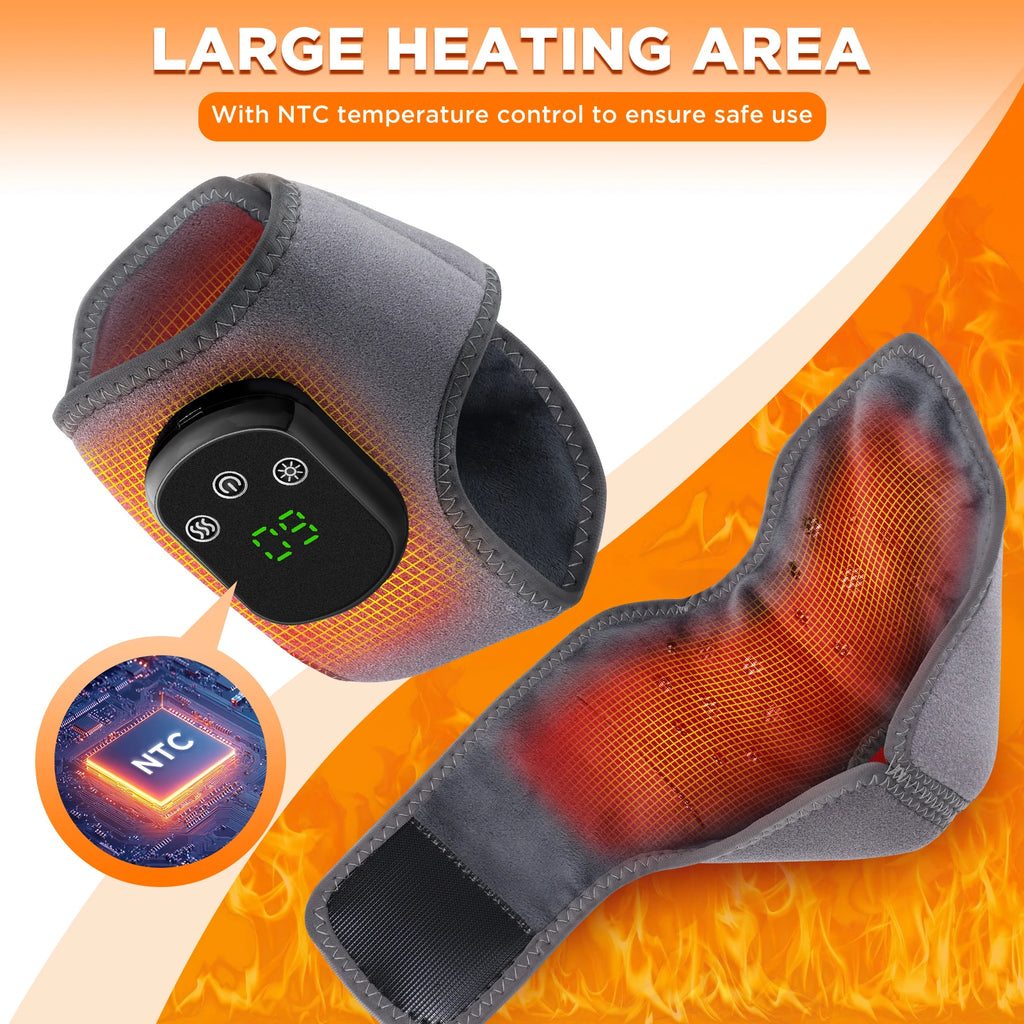 2 IN 1 Heating & Wrist Guard Vibration Massage Three-speed Temperature Adjustment USB Plug Cold Hot Protect Heating Wristband