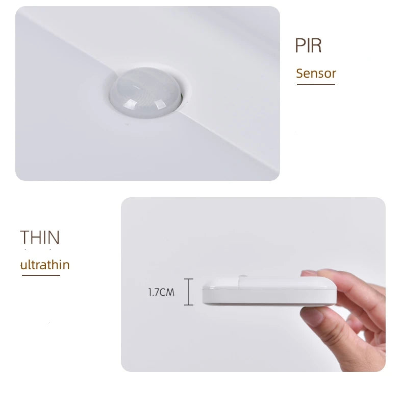 Motion Sensor Led Light Usb Charging Square Lamp