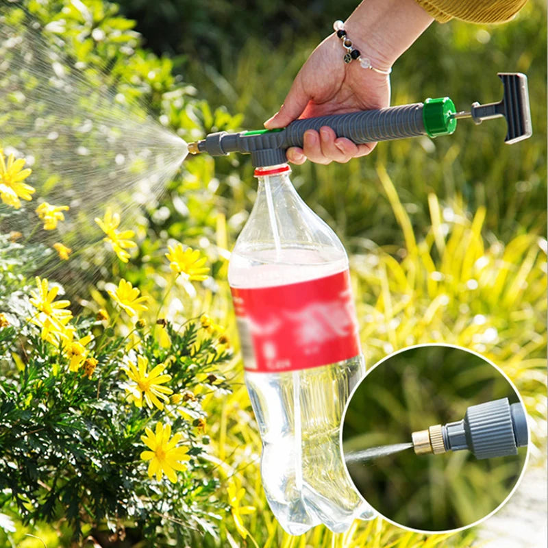 Adjustable Bottle Spray Nozzle - Garden Watering & Cleaning Sprayer