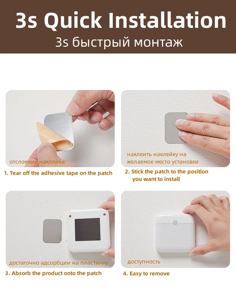 Motion Sensor Led Light Usb Charging Square Lamp