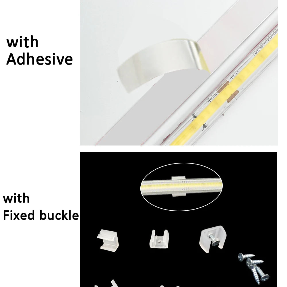 220V Waterproof COB LED Strip – Flexible Ribbon for Indoor & Outdoor Lighting
