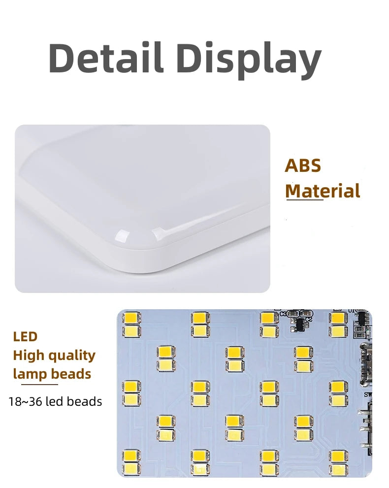 Motion Sensor Led Light Usb Charging Square Lamp