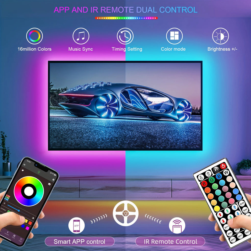 Smart RGB LED Strip Lights with App Control