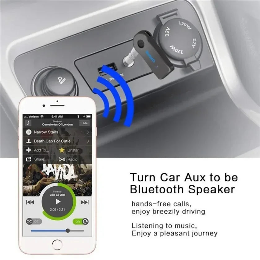 Wireless Car Bluetooth Receiver Adapter P2 Music Call Sound 3.5mm Audio Bluetooth Pour Voiture MP3 FM Music Transmitter