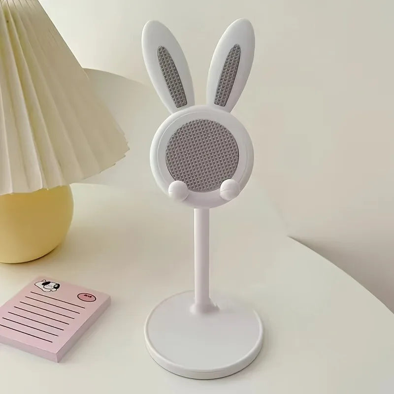 Cute Rabbit Phone Holder Desktop Mobile Cell Stand Can Lift and Adjust Height the desktop Bracket For iPhone IPad Samsung Xiaomi