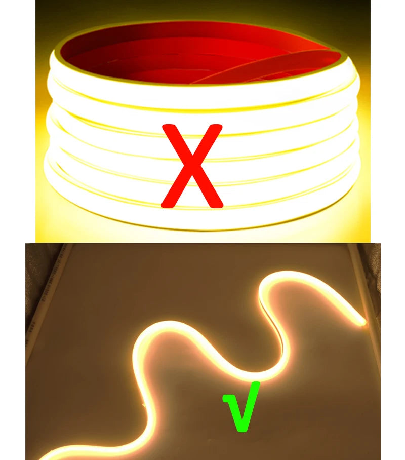220V Waterproof COB LED Strip – Flexible Ribbon for Indoor & Outdoor Lighting