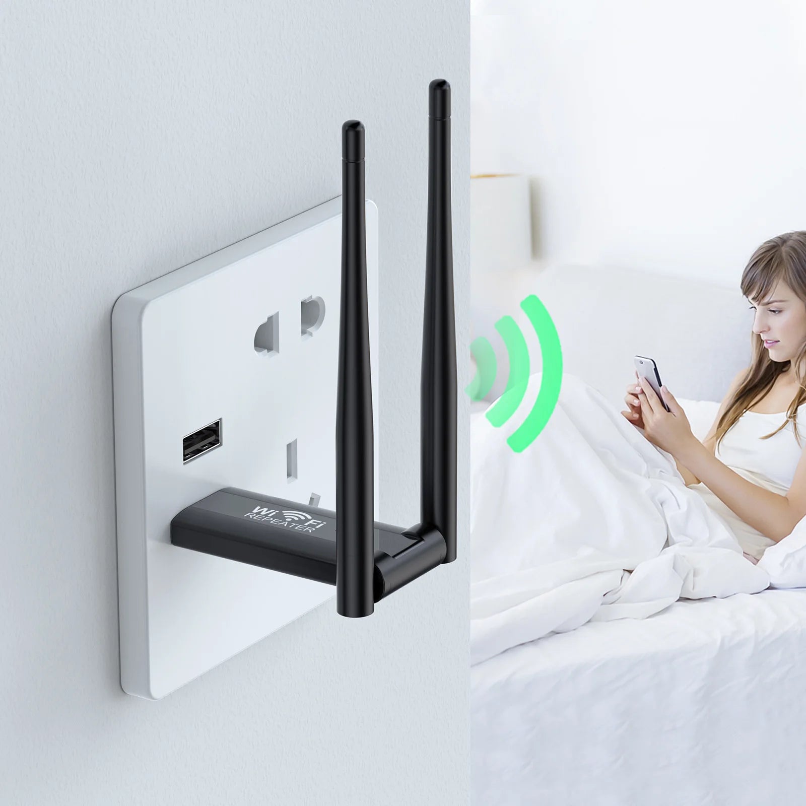 WiFiBoost Pro – 2.4G 300Mbps Wireless Repeater & Signal Extender