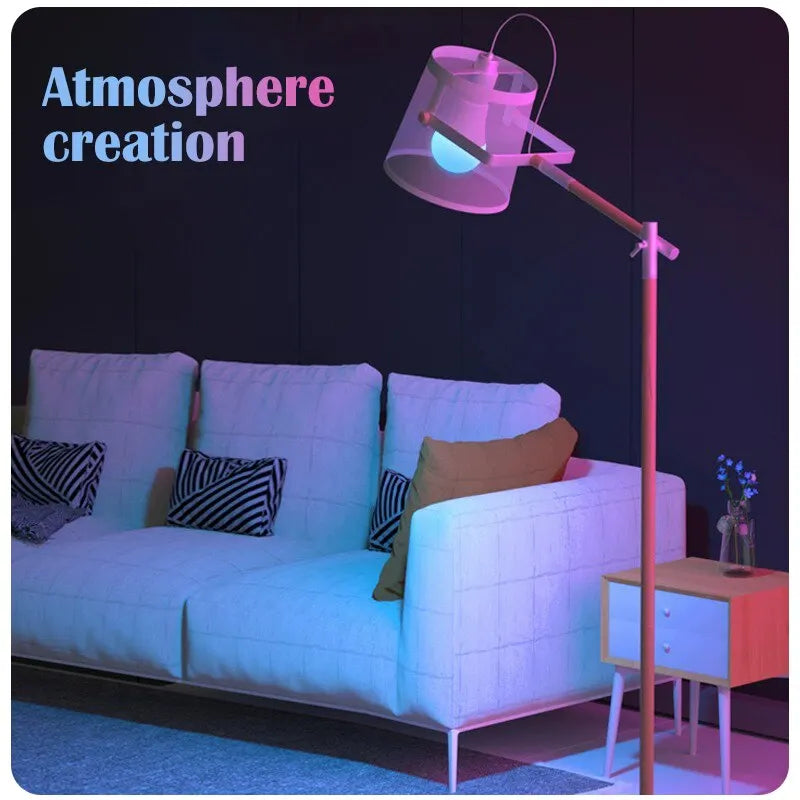 16-Color RGB LED Bulb - Dimmable Smart Lamp with Remote Control