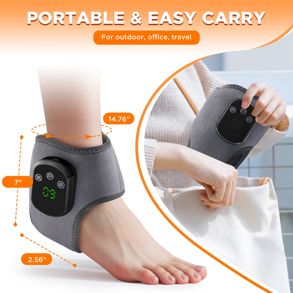 2 IN 1 Heating & Wrist Guard Vibration Massage Three-speed Temperature Adjustment USB Plug Cold Hot Protect Heating Wristband