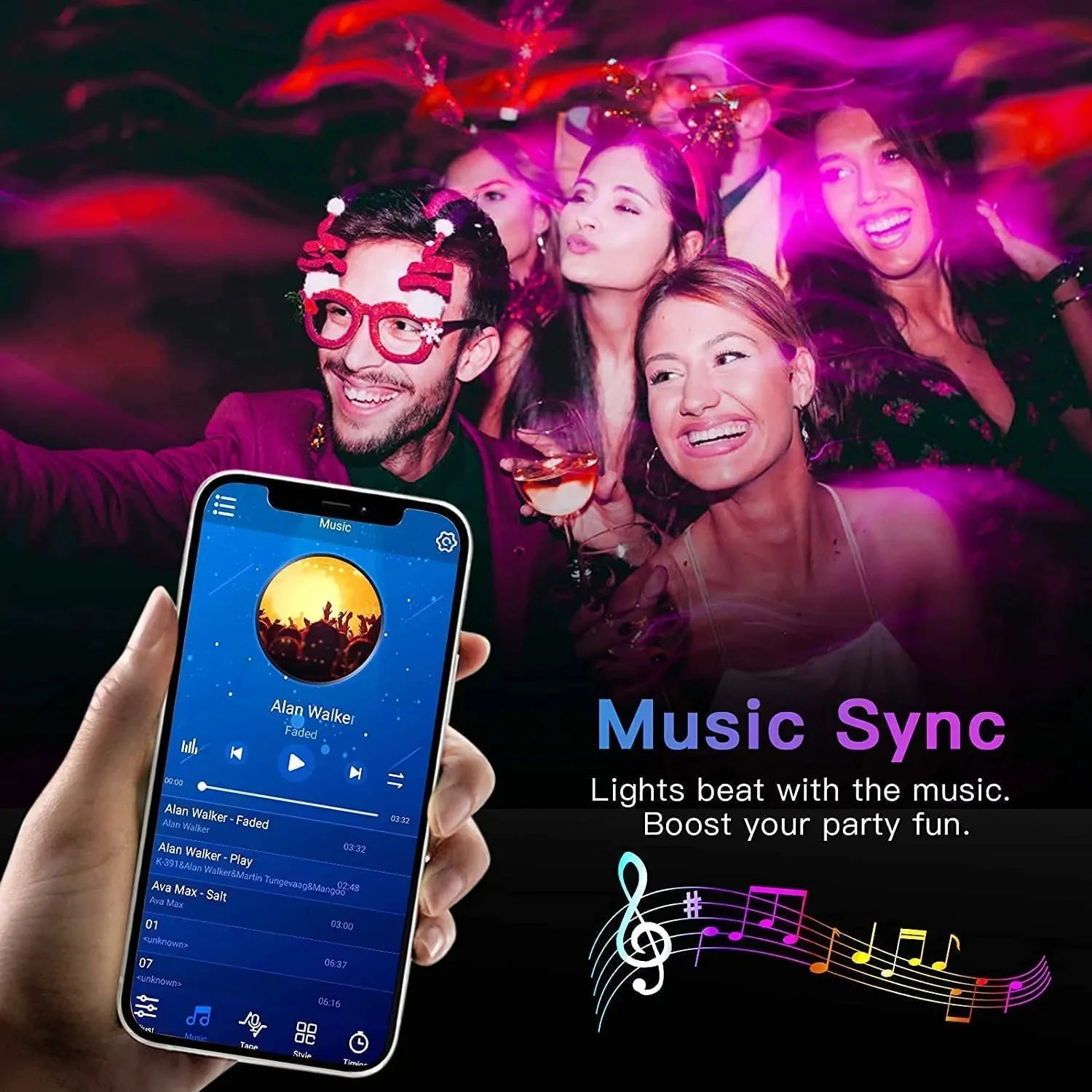 Smart LED Strip Lights – Bluetooth 5050 RGB with App & Remote Control