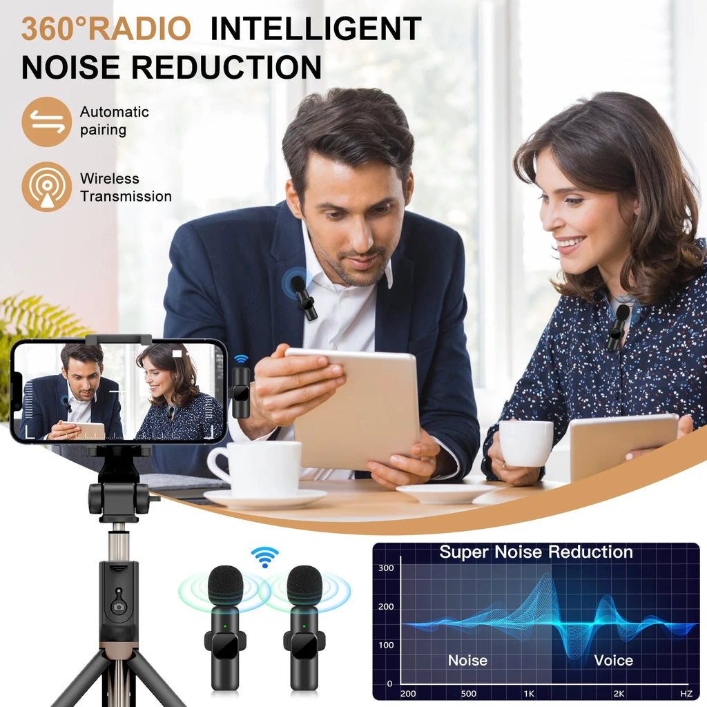 Wireless Lavalier Microphone for iPhone & Android