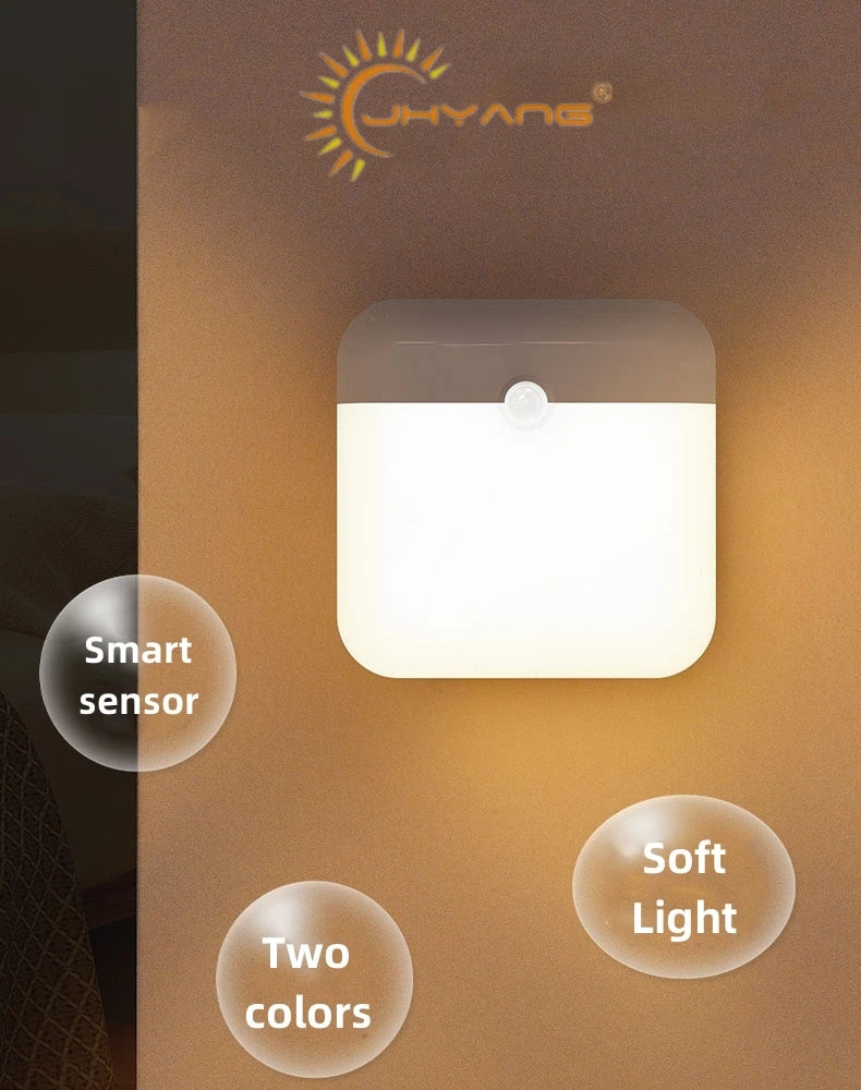 Motion Sensor Led Light Usb Charging Square Lamp