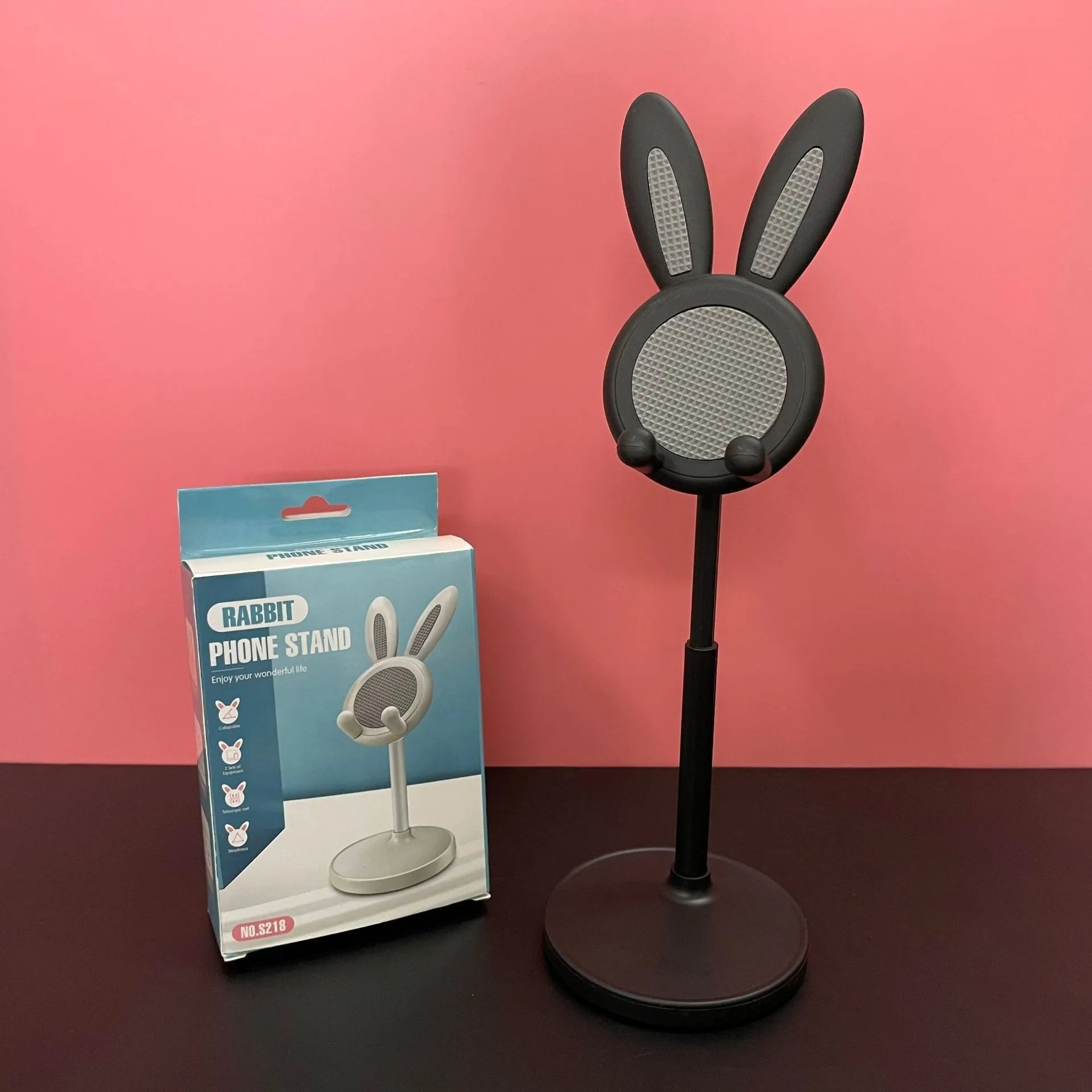 Cute Rabbit Phone Holder Desktop Mobile Cell Stand Can Lift and Adjust Height the desktop Bracket For iPhone IPad Samsung Xiaomi