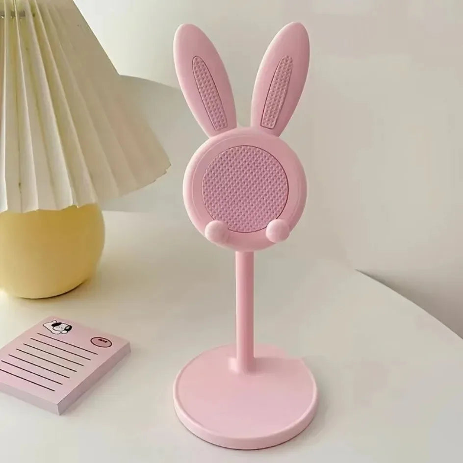 Cute Rabbit Phone Holder Desktop Mobile Cell Stand Can Lift and Adjust Height the desktop Bracket For iPhone IPad Samsung Xiaomi