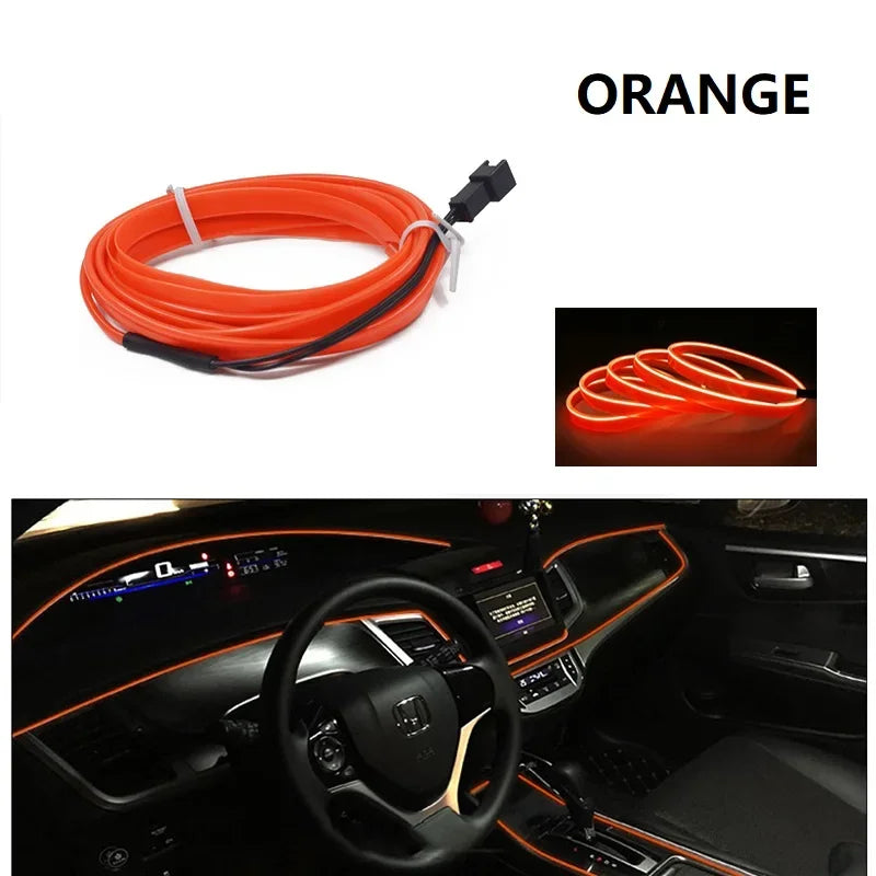 LED Neon Strip – Flexible Car Interior Ambient Lighting (1M/3M/5M)